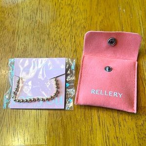 Rellery 7.5” Bead Chain Bracelet 18k Gold Over Sterling Silver NWT